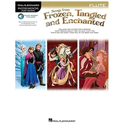 Afbeelding van SONGS FROM FROZEN, TANGLED &amp; ENCHANTED Flute TRAVERSIERE +ENREGISTREMENTS ONLINE: Instrumental Play Along