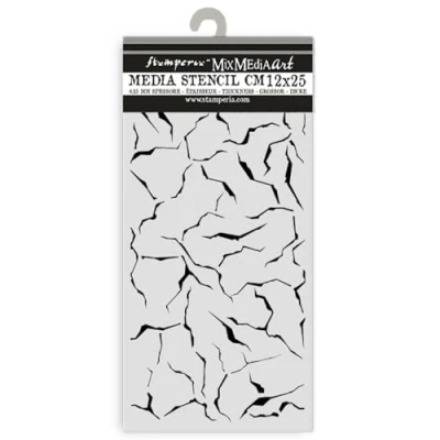 Afbeelding van Stamperia Golden Harmony Thick Stencil 12x25cm Crackle (KSTDL101)