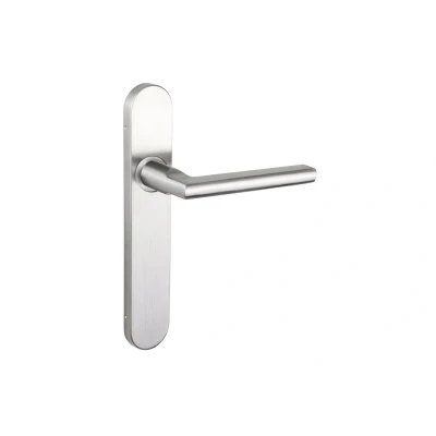 Afbeelding van Lavuzo deurkruk Teramo RVS met afgerond schild Per set