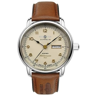 Afbeelding van Zeppelin MÉDITERRANÉE Horloge, Heren, Maat: One Size, Beige