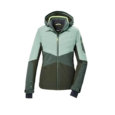 Afbeelding van killtec Dames SKI jack/functionele jas met afritsbare capuchon en sneeuwvanger KSW 34 WMN JCKT, licht staalmunt, 40, 41967 000