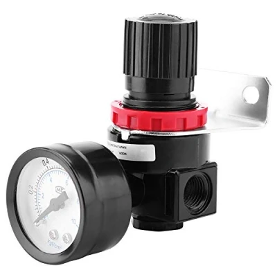 Afbeelding van Luchtdrukregelaar, AR2000 Luchtregeling Compressor Drukontlastingsregelklep met manometer voor luchtgereedschap