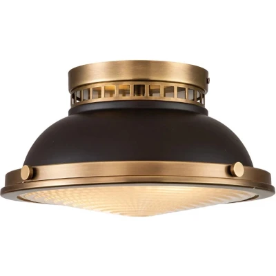 Afbeelding van Hinkley LED Plafondlamp Amelia 2X E27 Max 40W Dimbaar Buckeye Bronze/Restoration Bronze
