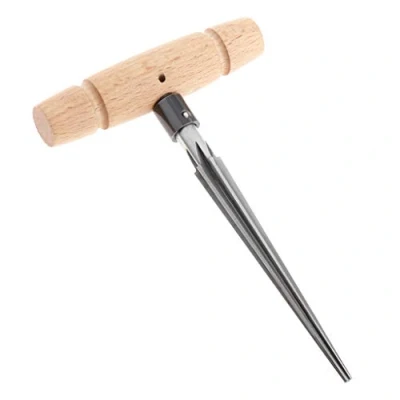 Afbeelding van Alnicov Taps toelopende ruimer Hout Hand Held T Handvat 4 Gecanneleerde Afschuining Uitruimen Gitaar Houtbewerker Snijgereedschap