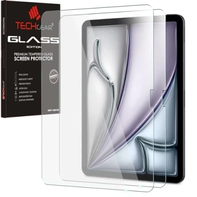 Afbeelding van TECHGEAR iPad Air 13 inch 2024 (2 stuks) Screenprotectors van gehard glas [9H taaiheid] [HD helderheid] [krasbestendig] [Geen luchtbel] Gemaakt voor Apple (M2)