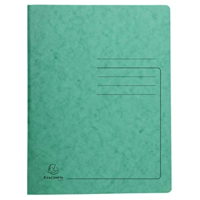 Afbeelding van Exacompta ref. 240223E 1 bedrukte glanskartonnen snelhechtmap 355 g/m² omslag FSC® gecertificeerd Afmetingen: 24 x 32 cm voor A4 documenten kleur groen