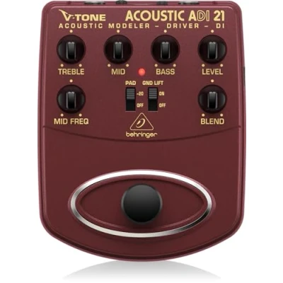 Afbeelding van Behringer ADI21 Akoestische amp modeler/direct recording voorversterker/DI box