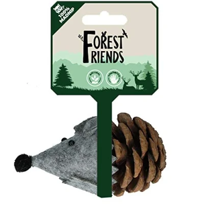 Afbeelding van Forest Friends Mouse Grey Kattenspeeltje met Madnip Kattenspeelgoed Kattenkruid Kattenspeeltjes 8 cm