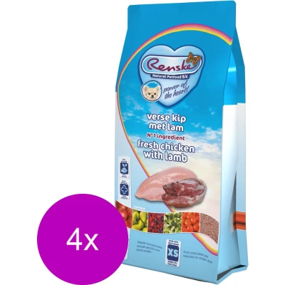 Afbeelding van 4x Renske Super Premium Mini Kip Lam 2 kg