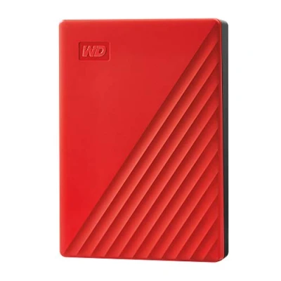 Afbeelding van WD My Passport 6TB Draagbare HDD, USB 3.0, met software voor apparaatbeheer, back up en wachtwoordbescherming, Geschikt PC, Xbox Playstation, Rood