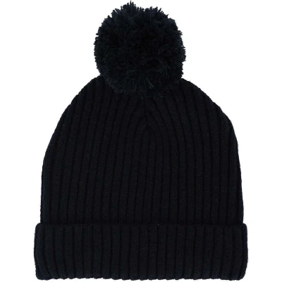 Afbeelding van Baby Muts Ribbed + Pompon One Size Navy