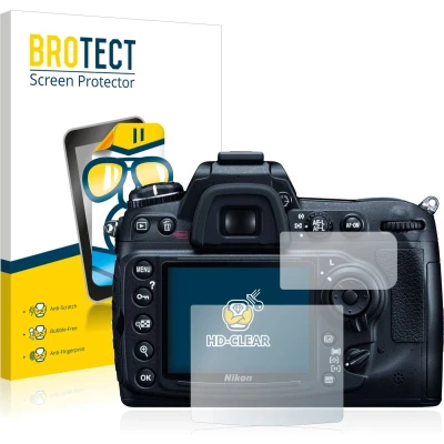 Afbeelding van BROTECT Screenprotector voor Nikon D300 Folie Beschermfolie transparant (2 Stuks)