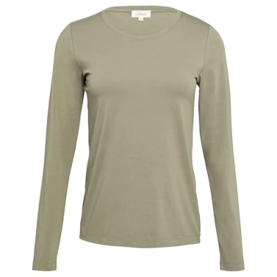 Afbeelding van s.Oliver Longsleeve, Dames, Maat: 46, Karamell