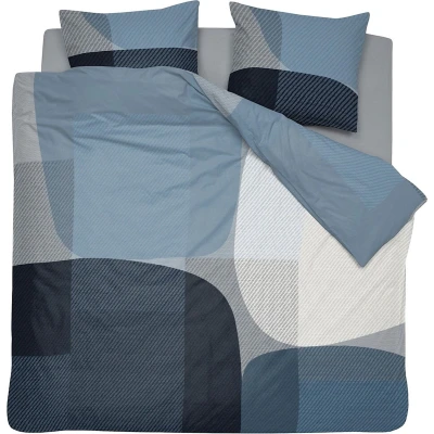Afbeelding van Dekbedovertrek Damai Moore Midnight Blue Satijn 260 x 200 / 220 cm Extra Breed