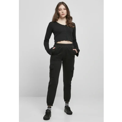Afbeelding van Urban Classics HIGH Waits Cargobroek, Dames, Maat: 5XL, Black
