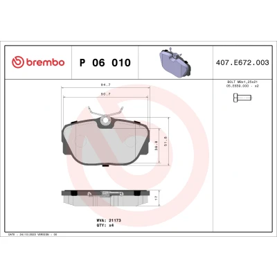 Afbeelding van Brembo Remblokset P 06 010