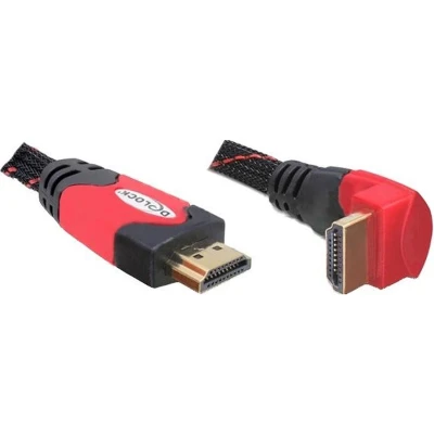 Afbeelding van Delock 1.4 High Speed HDMI kabel eenzijdig haaks 3 m Zwart/Rood