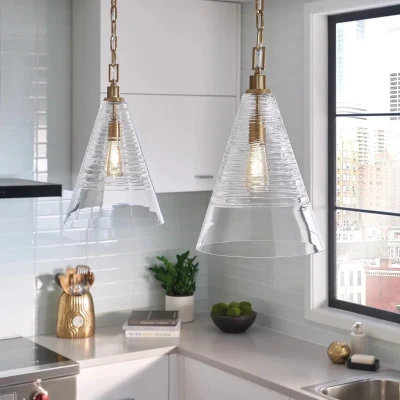 Afbeelding van Feiss LED Pendelarmatuur Elmore 1X E27 Max 60W Dimbaar Burnished Brass