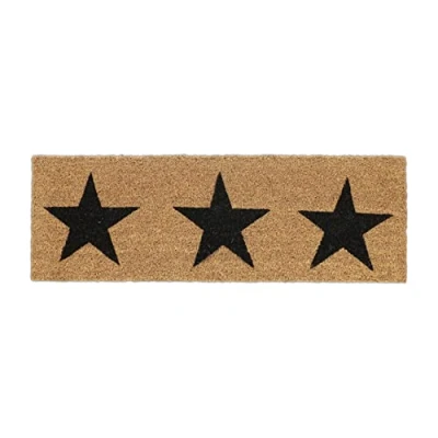 Afbeelding van Relaxdays deurmat kokos smal kokosmat 75 x 25 cm droogloopmat schoonloopmat