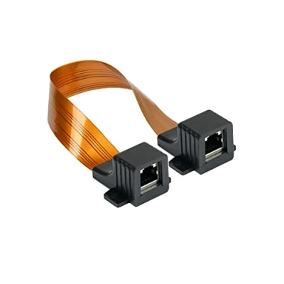 Afbeelding van Good Connections RJ45 Ethernet LAN deur /raamdoorvoer Hoge kwaliteit, extreem plat aan beide zijden bus totale lengte incl. stekker 51 cm, flexibele 44 cm