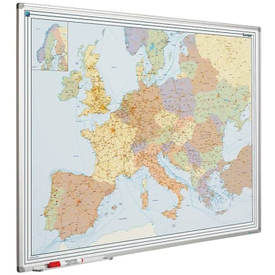 Afbeelding van Landkaart bord Softline profiel 8mm, Europa