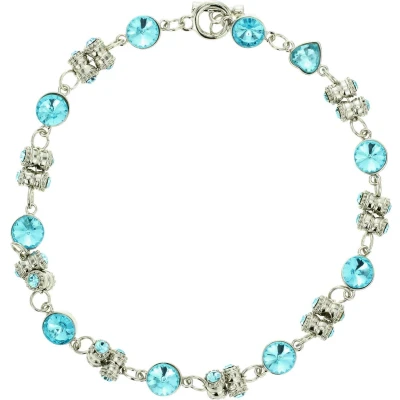 Afbeelding van Behave Zilver kleurige ketting met steentjes