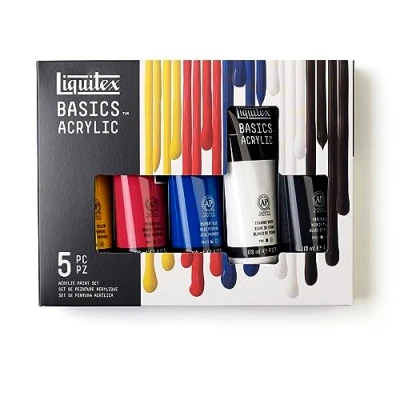 Afbeelding van Liquitex Basics Acrylverf set 5 kleuren 118ml
