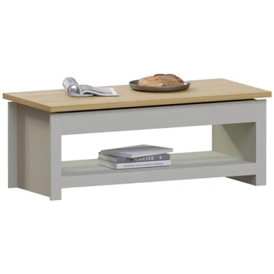 Afbeelding van Vida Designs Arlington Salontafel Sliding Top Met Opslag 1 Plank MDF Woonkamer (Grijs)