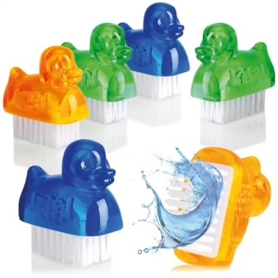 Afbeelding van COM FOUR® 6x mini handwasborstels in duck design nagelborstel voor hand en nagelreiniging [selectie varieert]