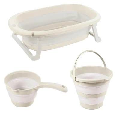 Afbeelding van Dolu Bath Set 3 in 1 Foldable Relax Beige