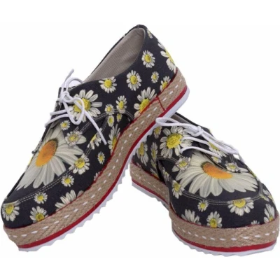 Afbeelding van GOBY Flowers Schoenen Sneakers Hoge kwaliteit Handmade Meisjesprint Maat 35