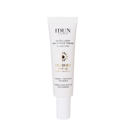 Afbeelding van IDUN Minerals Ultra Light Daily FACE Cream SPF 50 Zonnebrandcrème, Maat: 30 ml, Transperent