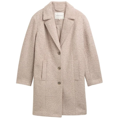Afbeelding van Tom Tailor Plus Maat Bouclé jas met reverskraag
