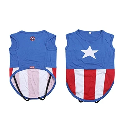 Afbeelding van CAPITAN AMERICA Honden T Shirt XXS (Lengte 22cm Borst 34 42cm)