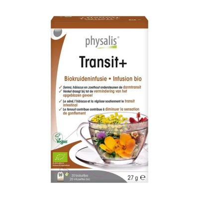 Afbeelding van Physalis Kruideninfusie Transit+ Bio 20 theezakjes