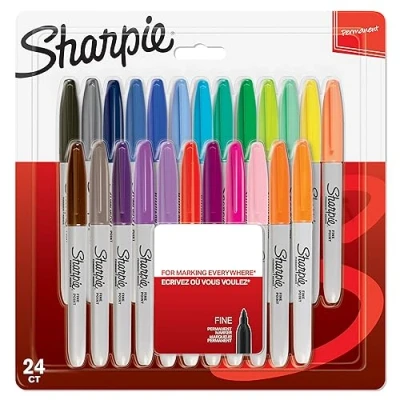Afbeelding van Viltstift Sharpie rond 0.9mm blister à 24 stuks assorti