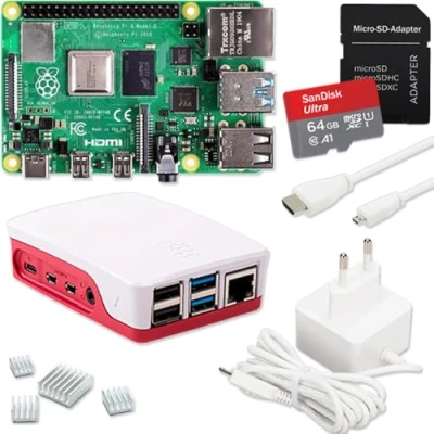 Afbeelding van Raspberry Pi 4 Model B 4GB Desktop Starter Kit (32 GB) weiß