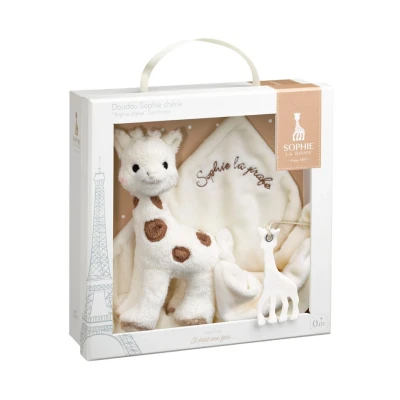 Afbeelding van Sophie de Giraf Chérie knuffeldoekje in geschenkdoos kleur