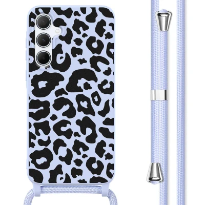 Afbeelding van Samsung Galaxy A55 Hoesje Siliconen en TPU (zacht) imoshion Softcase/Koordhoesje/Backcover Animal Lila Telefoonhoesje