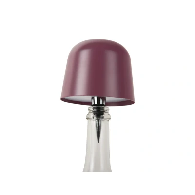 Afbeelding van Leitmotiv Ledlamp Cone Hat LED Oplaadbaar Voor Op Een Fles Donker Mauve Paars 10x10x13cm Nice thingZ