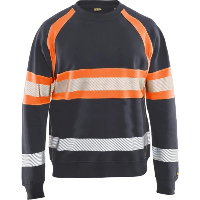 Afbeelding van Blaklader Sweater High Vis 3359 1158 Medium Grijs/ Oranje 4XL