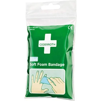 Afbeelding van CEDERROTH Soft Foam Bandage Pocket Size Kleur Blauw Lengte 40 cm Breedte 6