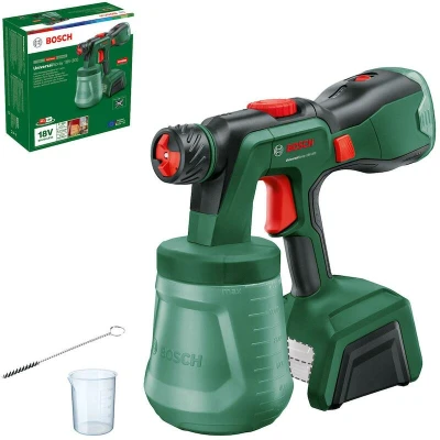 Afbeelding van Bosch Universalspray 18V 300 Accu Verfspuit Inclusief Reinigingsborstel en Maatbeker Exclusief Lader