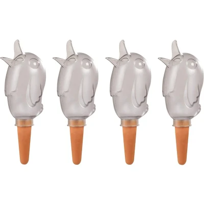 Afbeelding van Scheurich Waterdispenser Bördy M 4X Helder 220 ml capaciteit Kleine gieter met kleibodem planten en bloemen terracotta stengel