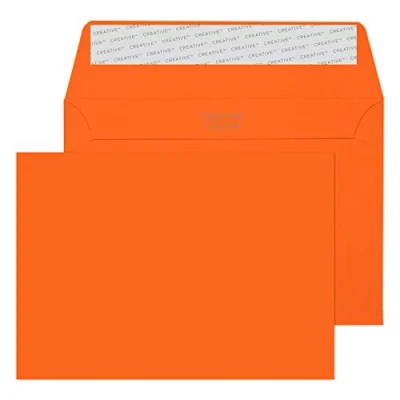Afbeelding van Blake enveloppen Creative Colour 15105 Pumpkin Oranje gekleurde zelfklevende C6 114 x 162 mm 120g/m² 25 stuks