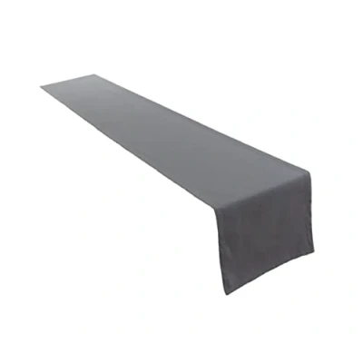 Afbeelding van Hoogwaardige tafelloper, tafellinnen van 100% katoen, collectie concept, kleur en grootte naar keuze (tafelloper 40x250cm, basaltgrijs)
