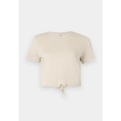 Afbeelding van ONLY Onlamber LIFE KNOT Tshirt basic, Dames, Maat: Large, Cloud dancer/frosted almond