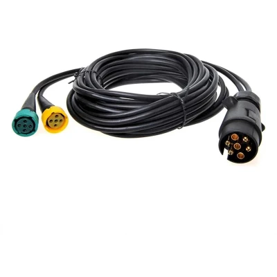 Afbeelding van Pro Plus Kabelset 5 meter Kabel Stekker 7 Polig naar 2 x Connector