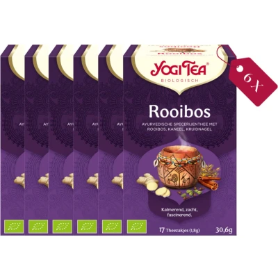 Afbeelding van Yogi Tea Rooibos Biologische Thee 6x17 Stuks 102 Theezakjes NL BIO 01