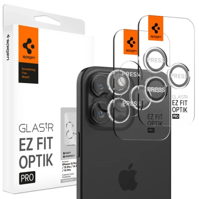 Afbeelding van Spigen Optik iPhone 15 Pro/15 Pro Max Camera Protector Clear (2 Pack)